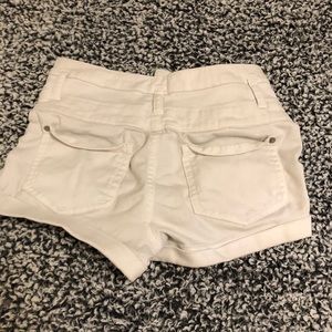 white high waisted shorts